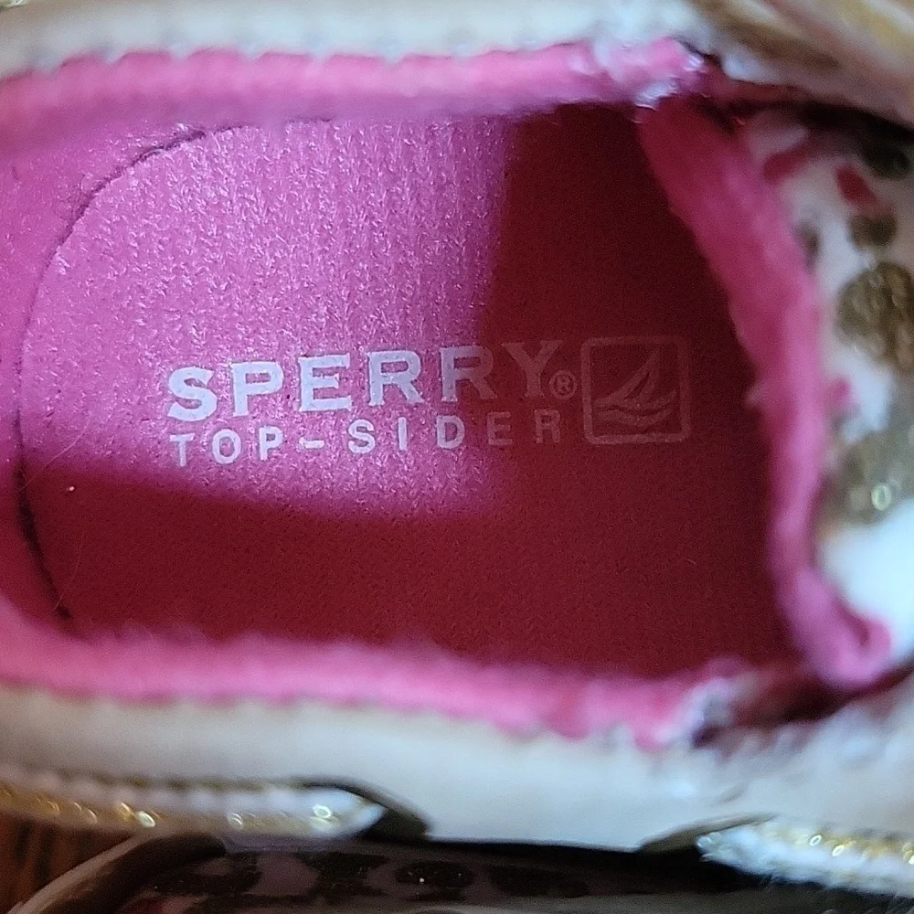 Sperry Top Sider Baby Boat Shoes Pink Leopard Print Size 2